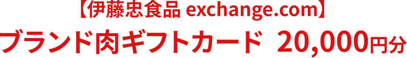 【伊藤忠食品 exchange.com】ブランド肉ギフトカード 20,000円分